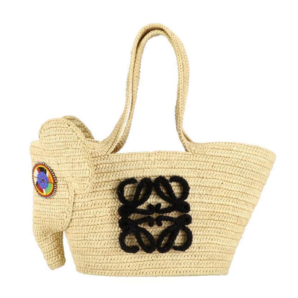 Loewe On My Planet Elephant Basket Top Handle Bag Leather Tan